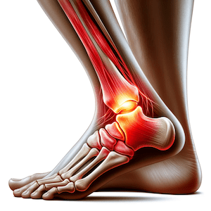 impact pain at the front due to anterior ankle impingement