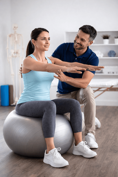 Anti-burst exercise balls safety during supervised core stability exercise