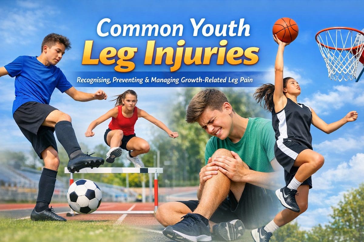 Common youth leg injuries in young athletes during running, jumping, and sport