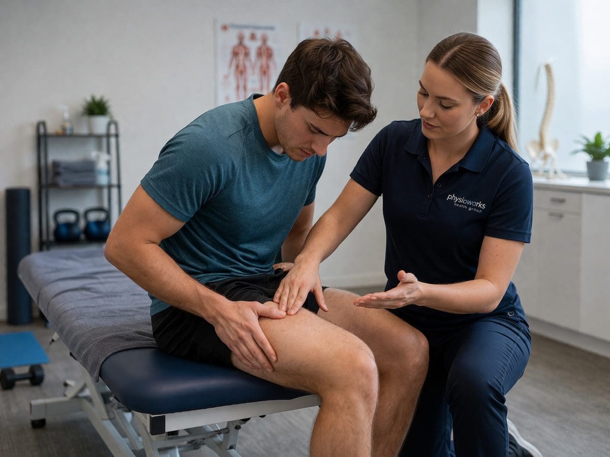 delayed-onset-muscle-soreness-doms-physio-assessment delayed onset muscle soreness DOMS quadriceps assessment by physiotherapist after exercise