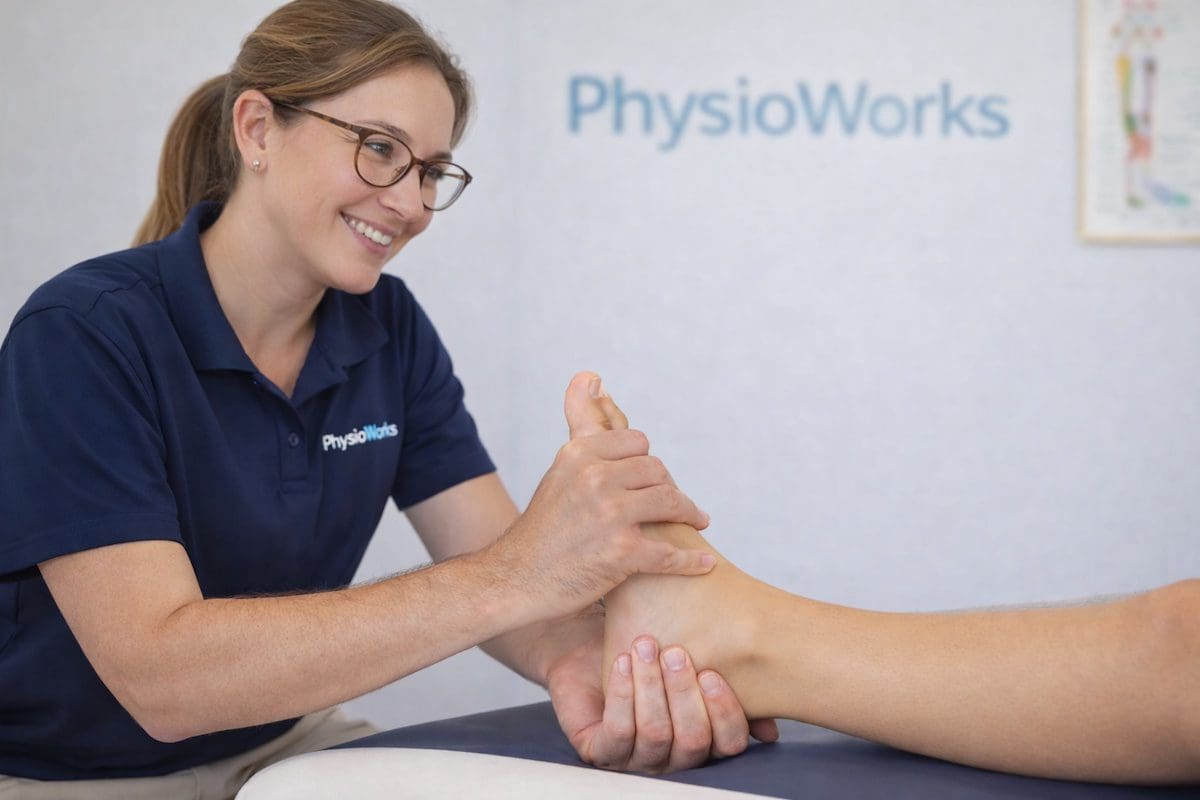 Joint mobilisation ankle treatment with controlled physiotherapy glide technique