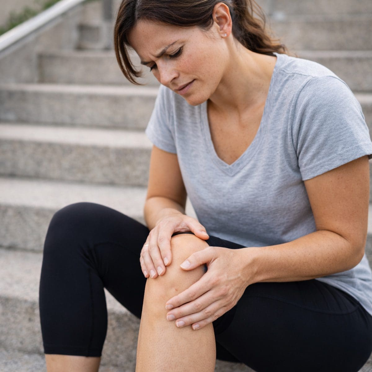 Chondromalacia patella front knee pain worsening during stairs and loaded knee bending