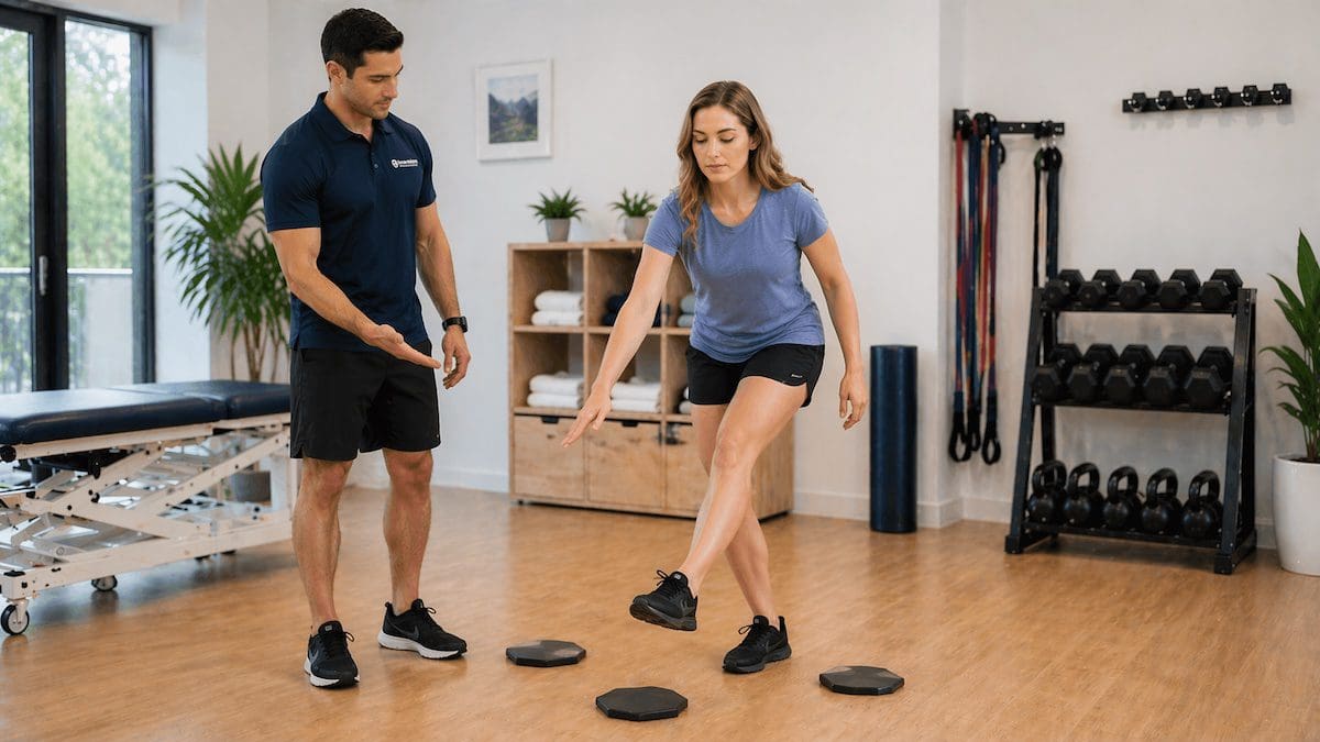 chronic-ankle-instability-single-leg-reach-balance-drill Single-leg reach balance drill improving ankle stability in chronic ankle instability rehab
