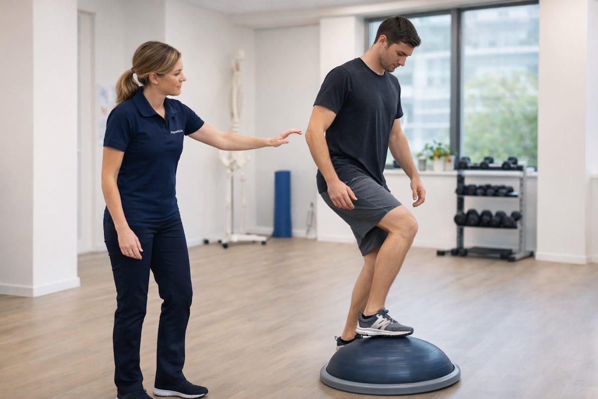 ACL injury prevention balance drill improving knee stability and joint control