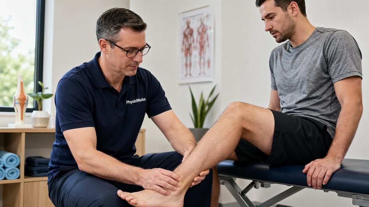 Ligament tear ankle ligament assessment checking swelling and joint stability