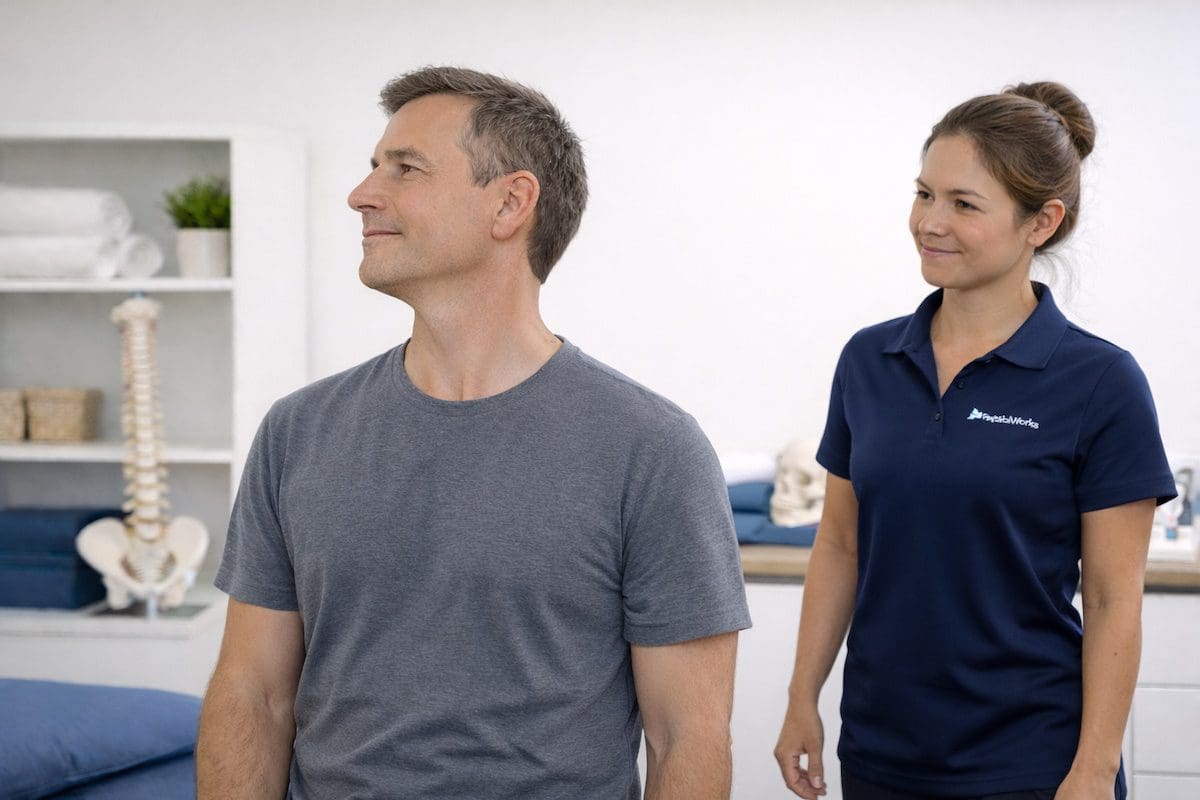 neck-pain-recovery-physiotherapy-posture neck pain recovery improved posture after physiotherapy assessment and treatment