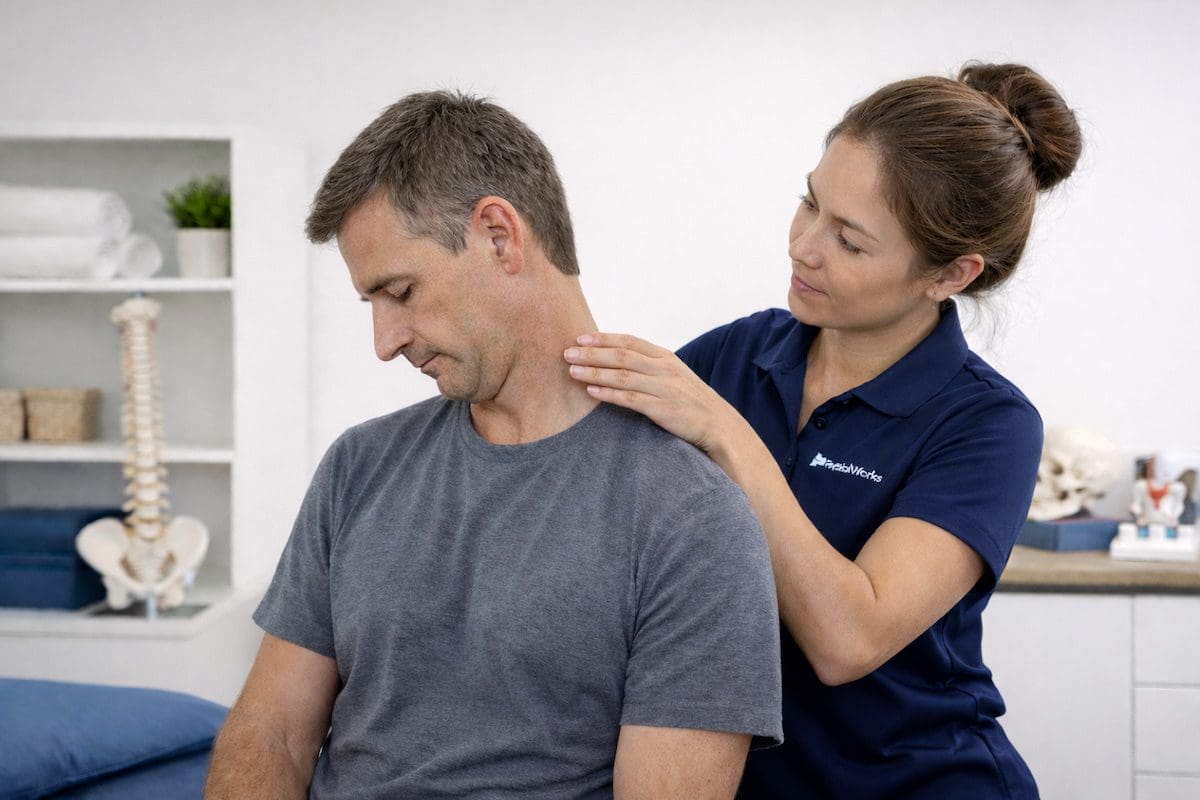 neck-pain-rehab-controlled-movement neck pain neurological assessment arm strength and nerve function physiotherapy test