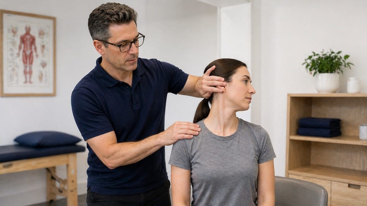 pins-and-needles-neck-nerve-assessment neck movement test assessing nerve irritation causing pins and needles symptoms