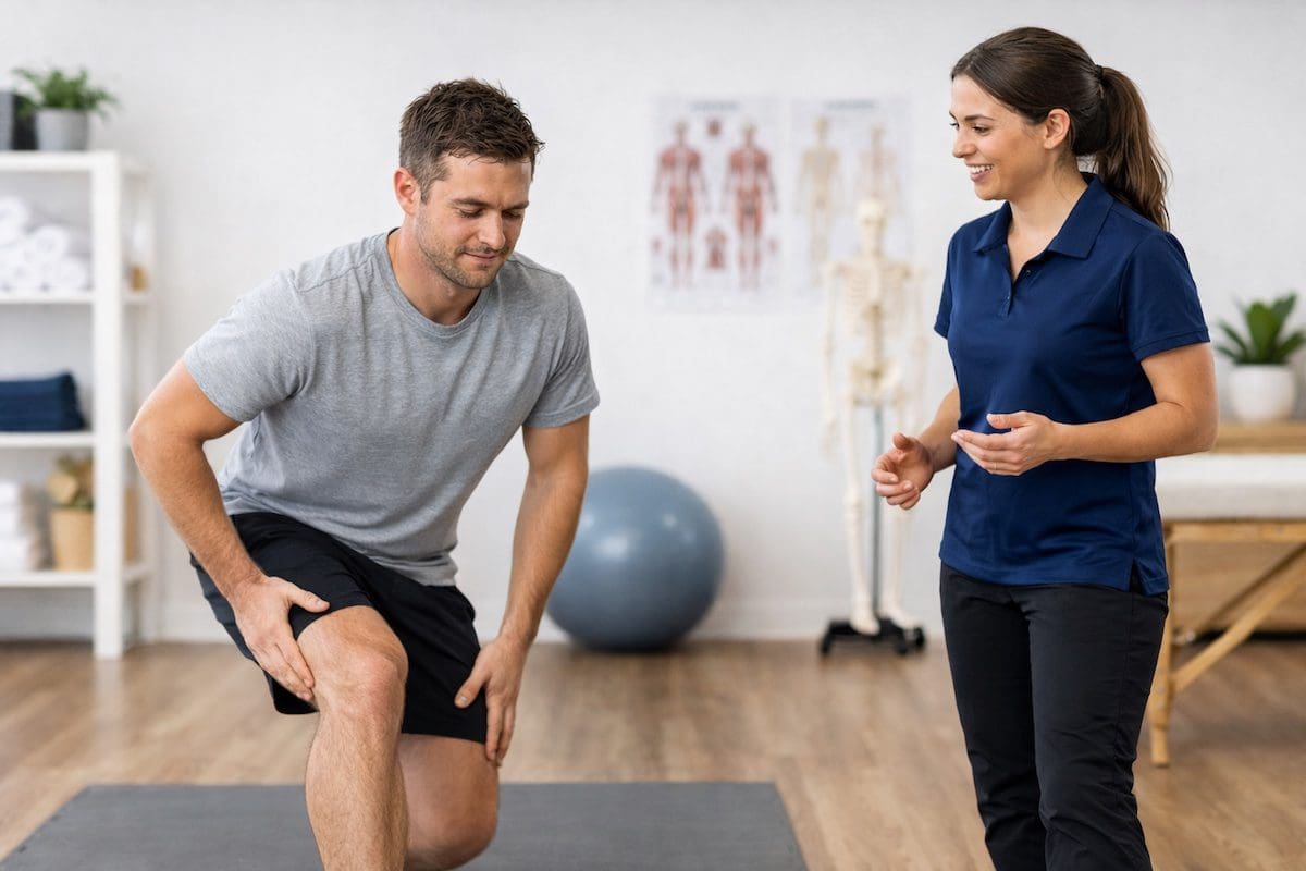 Mild quadriceps soreness after exercise assessed in physiotherapy clinic setting