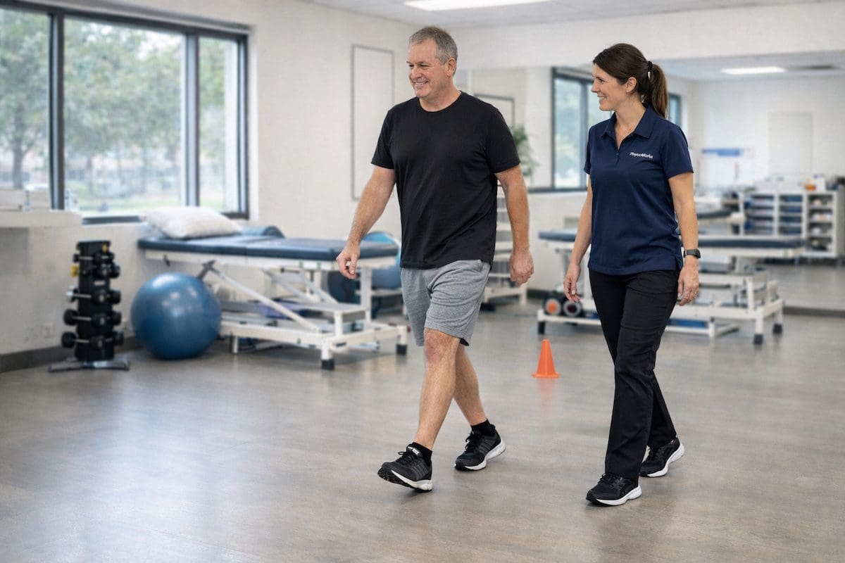 post-fracture-physiotherapy-recovery-walking-clinic Post fracture physiotherapy recovery walking with physio guidance in clinic