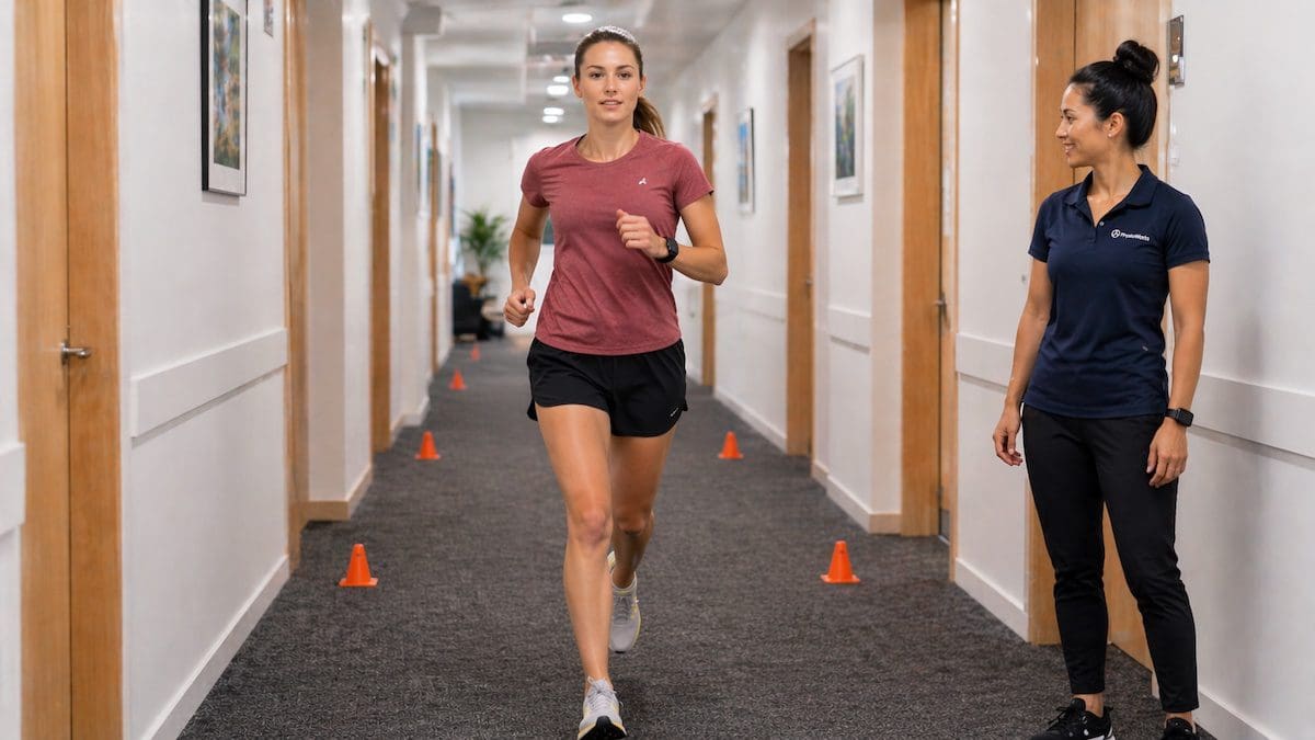 Running analysis showing smoother hallway running and improved running efficiency