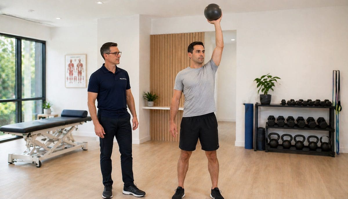 shoulder-pain-recovery-overhead-reach Shoulder pain recovery with controlled overhead reach after physiotherapy rehabilitation