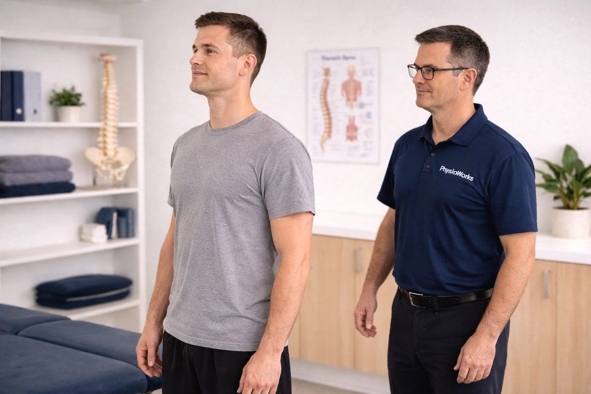 thoracic-spine-posture-recovery-physiotherapy thoracic spine posture improvement standing upright after physiotherapy treatment