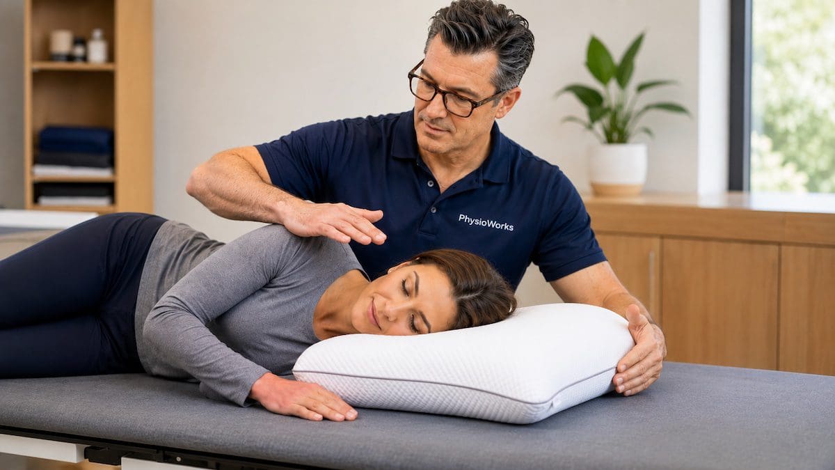 Best pillow for sleep cervical spine pillow height assessment with physiotherapist