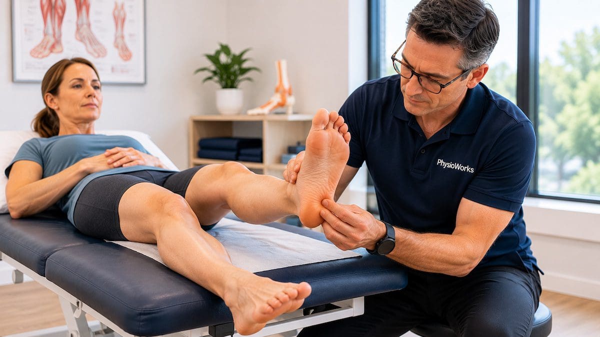 Physiotherapy assessment of plantar heel pain during standing