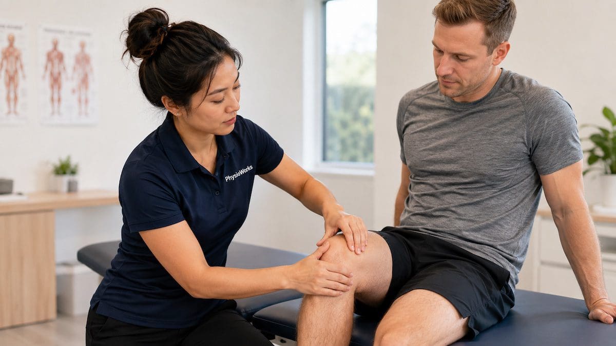 itb-syndrome-lateral-knee-assessment-runner ITB syndrome lateral knee palpation assessment in recreational runner