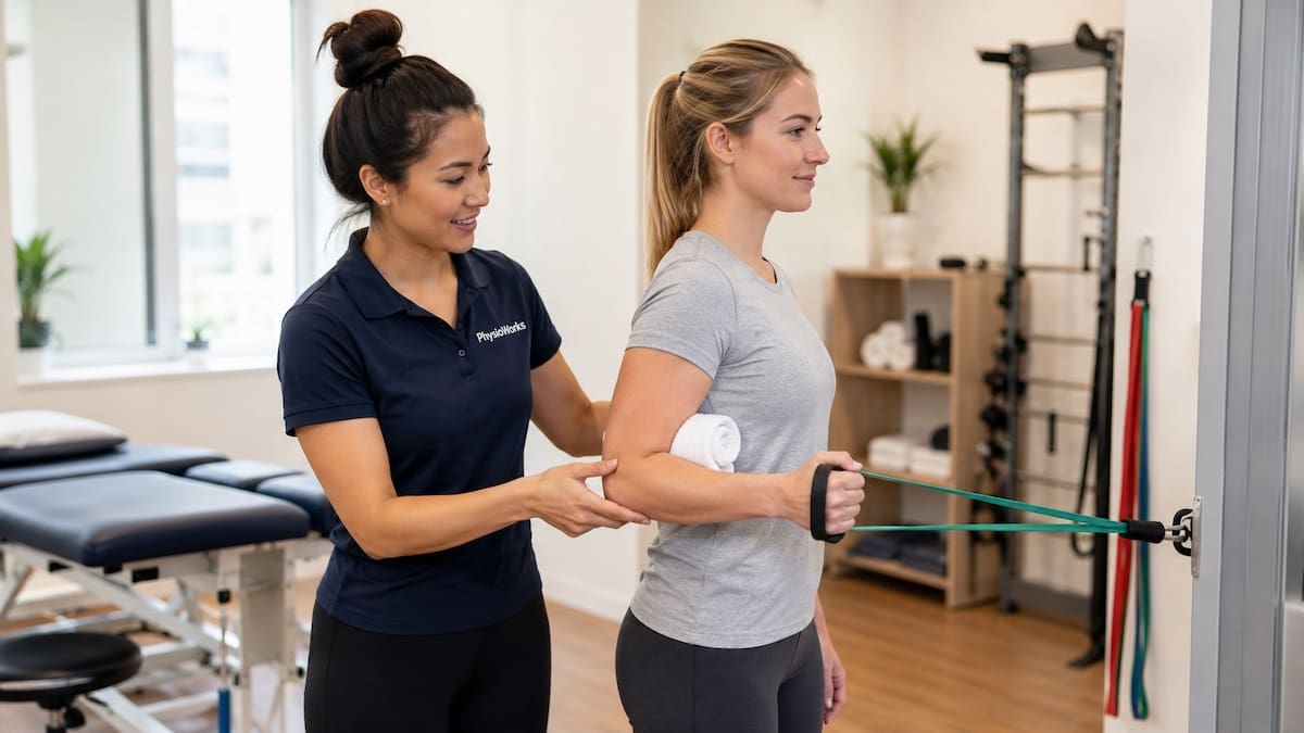 Shoulder exercises with scapulothoracic wall slide for overhead shoulder control
