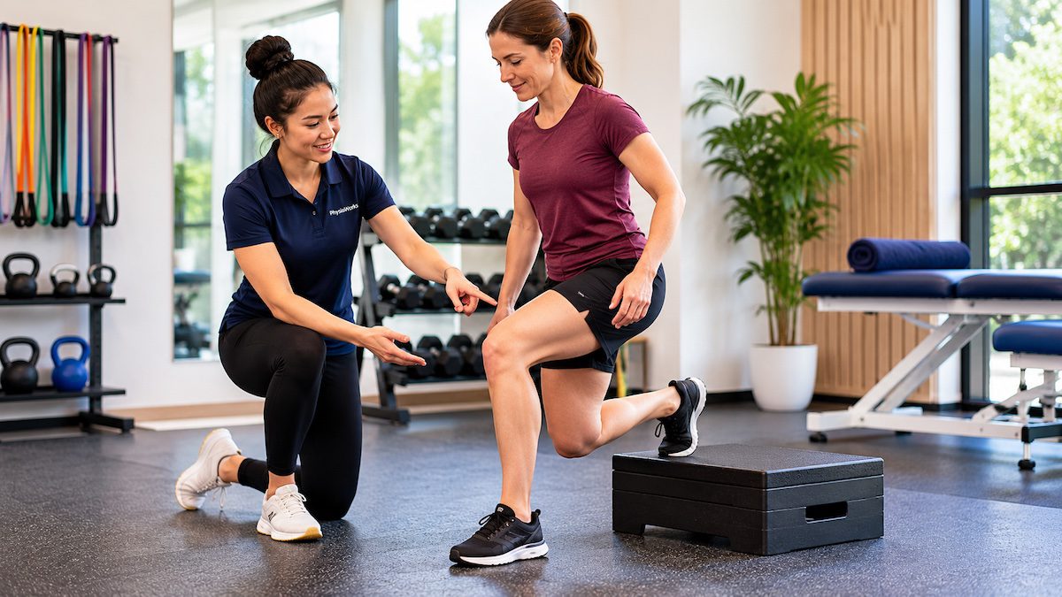 soft tissue injury healing step-down exercise guiding return to activity