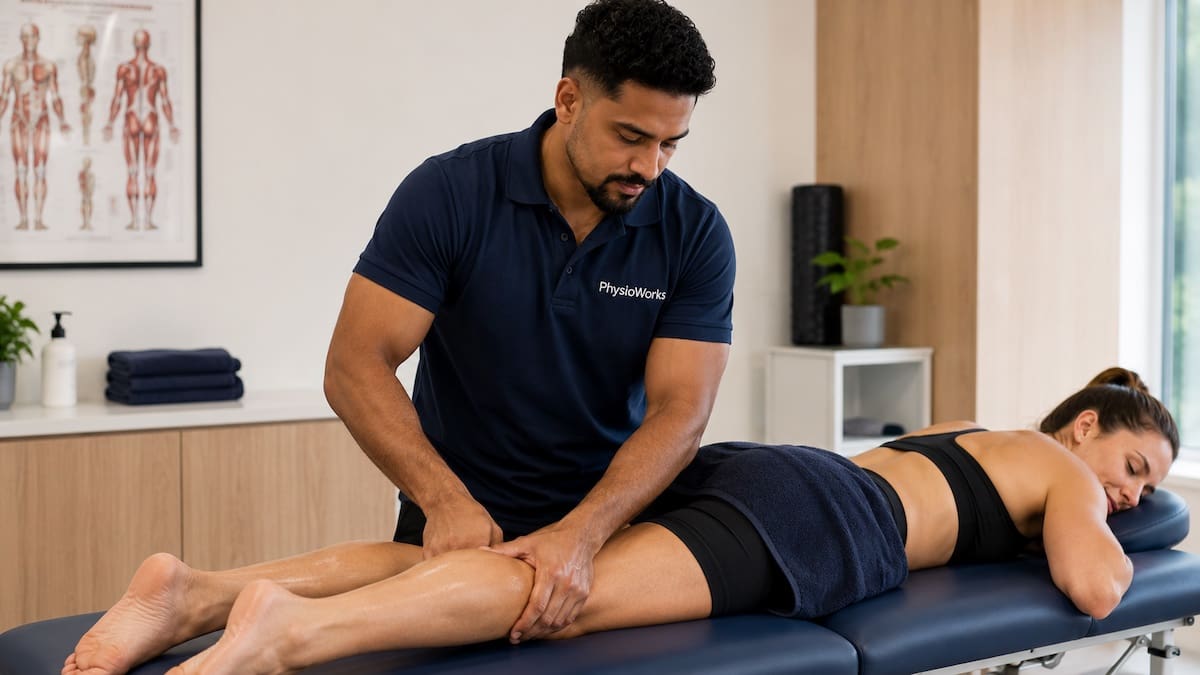 Sports massage calf treatment supporting athletic recovery in Brisbane