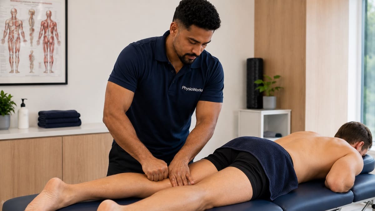 Sports massage hamstring trigger point treatment for athletic recovery