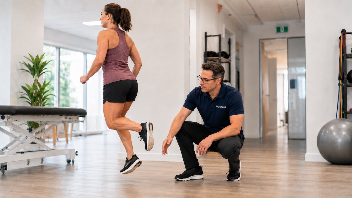 Tendinopathy rehabilitation using hopping progression for Achilles tendon return to activity