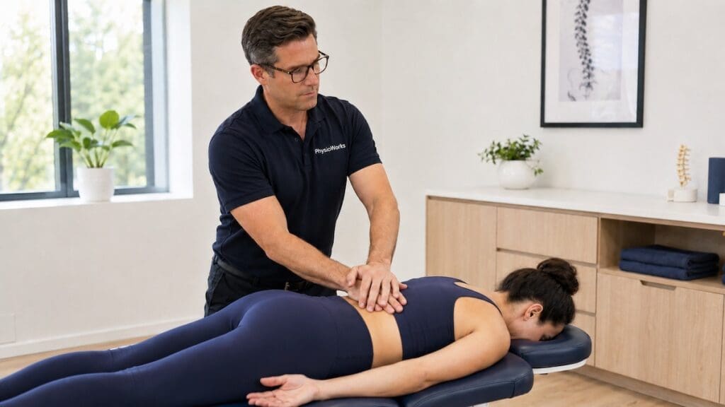 Thoracic facet joint pain mobilisation treatment for mid-back joint stiffness