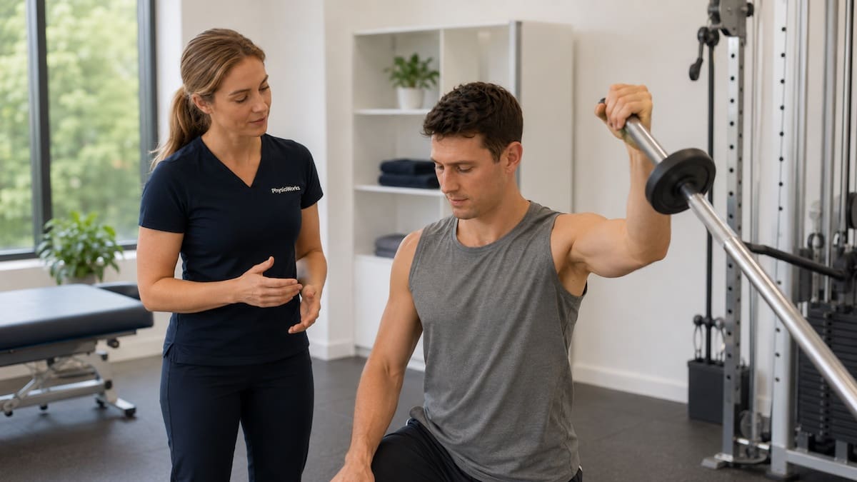 AC joint injury rehab progressing controlled shoulder pressing exercise