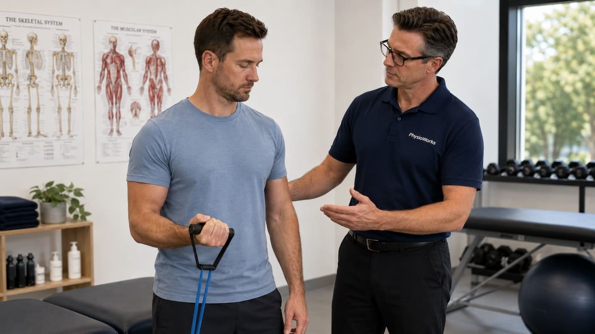 Biceps tendinopathy resisted elbow flexion rehabilitation for anterior shoulder pain