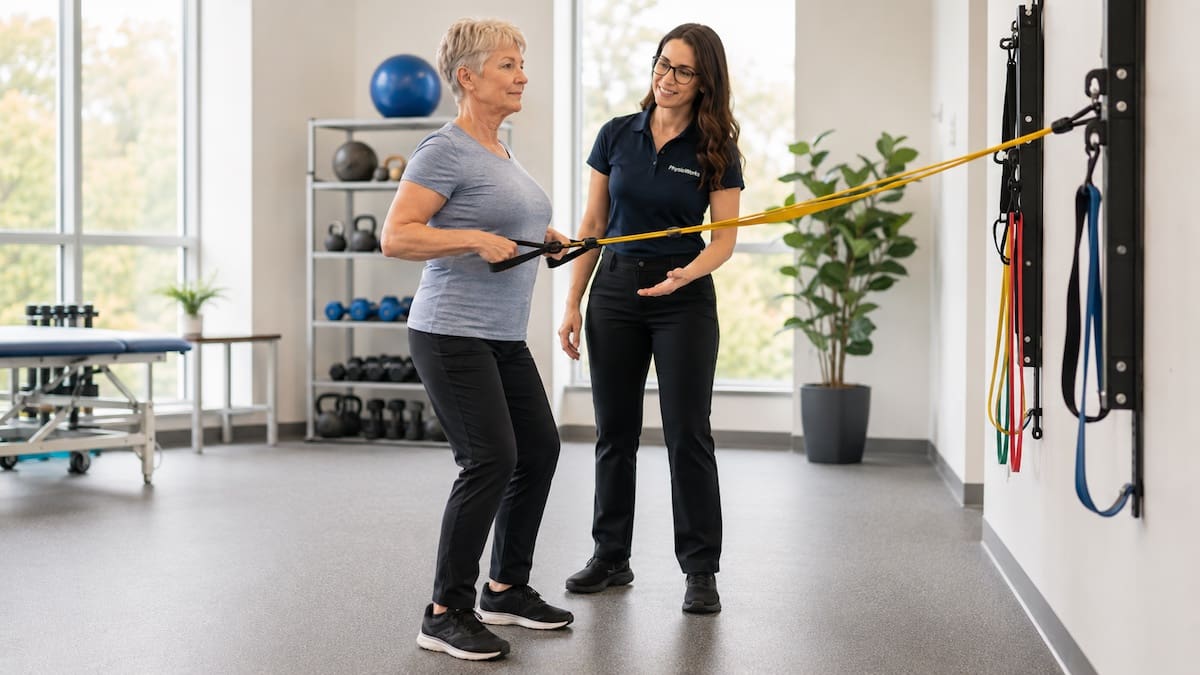 Healthy ageing exercise over 70 in supervised group band row class