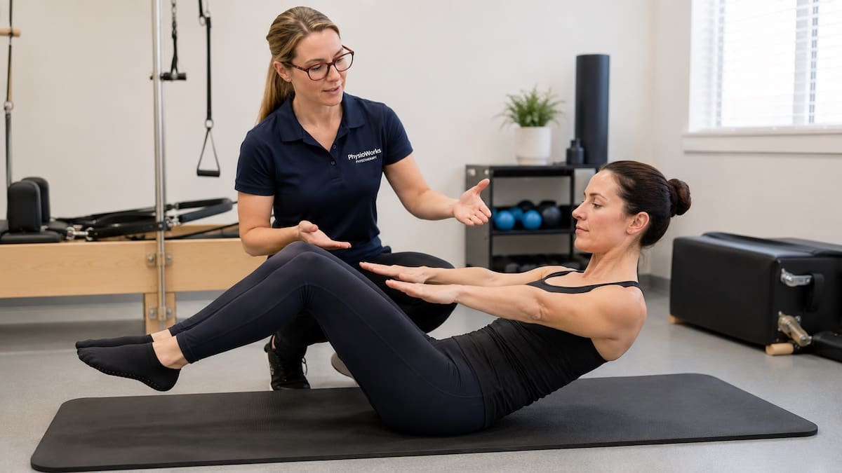 Core stability Pilates exercise for trunk and pelvic control