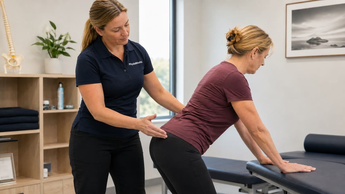 Facet joint arthropathy spinal control exercise with physiotherapist guidance