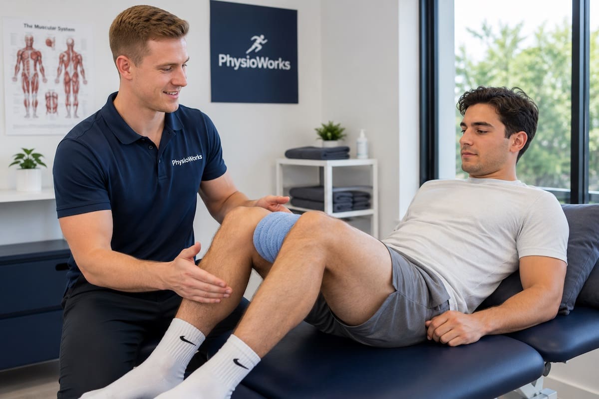 Groin strain physiotherapy adductor squeeze assessment of inner thigh muscles