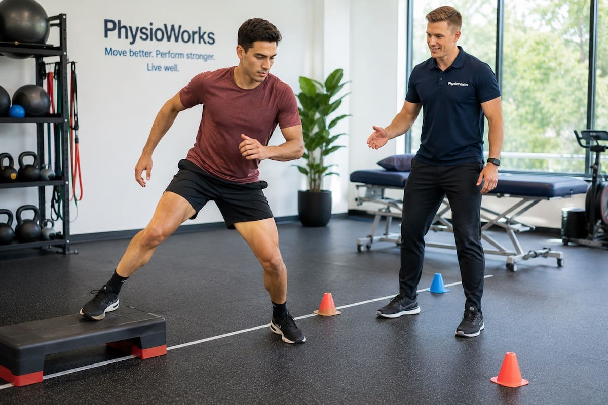 Groin strain return to sport lateral step control for inner thigh adductors