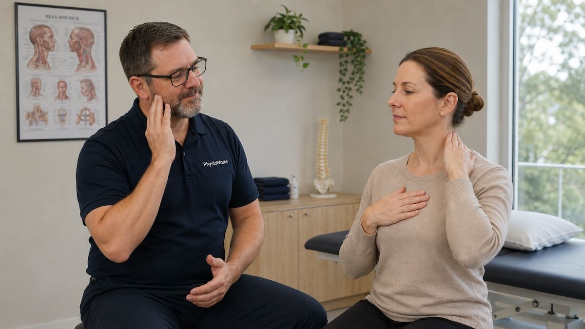 Headache neck and jaw pain cervical spine and jaw relaxation exercise coaching
