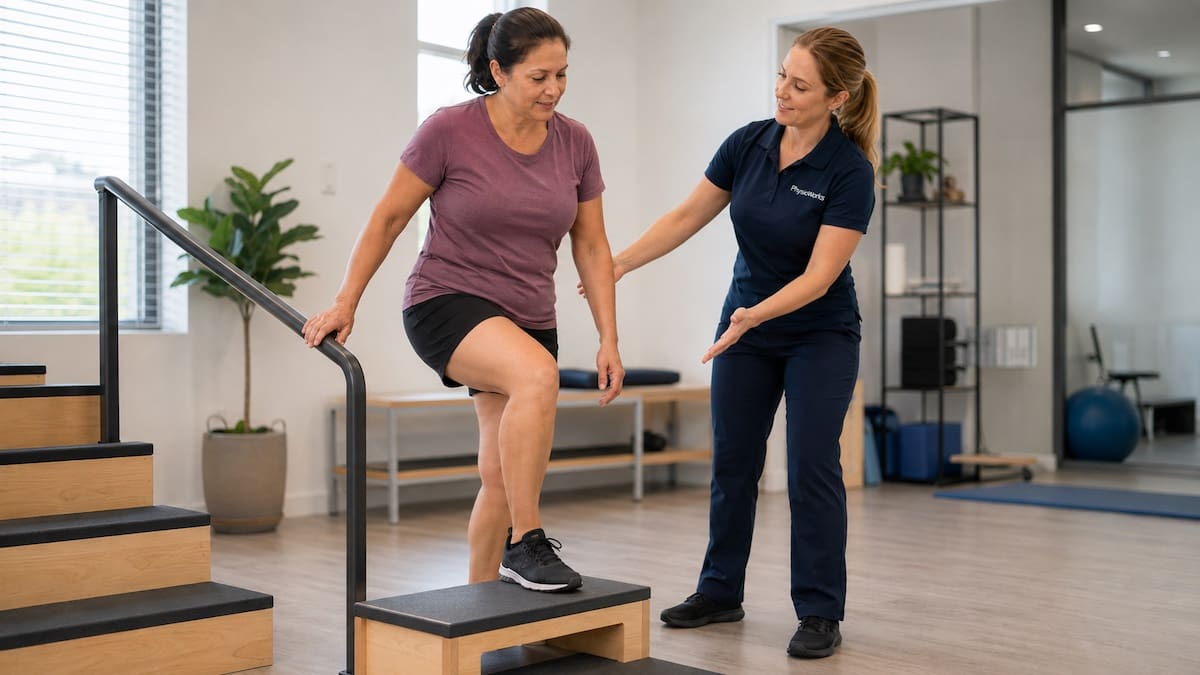 Knee pain FAQs knee joint control during supported step up