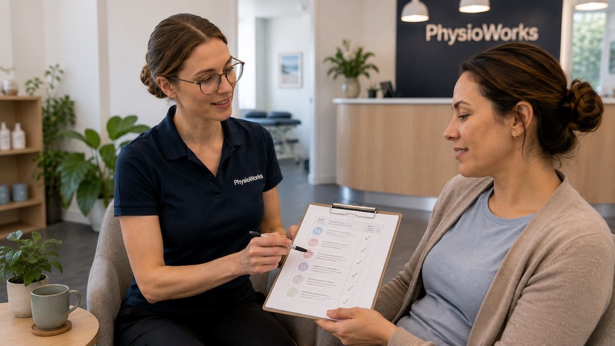 Mastitis physiotherapy care checklist review supporting next appointment planning
