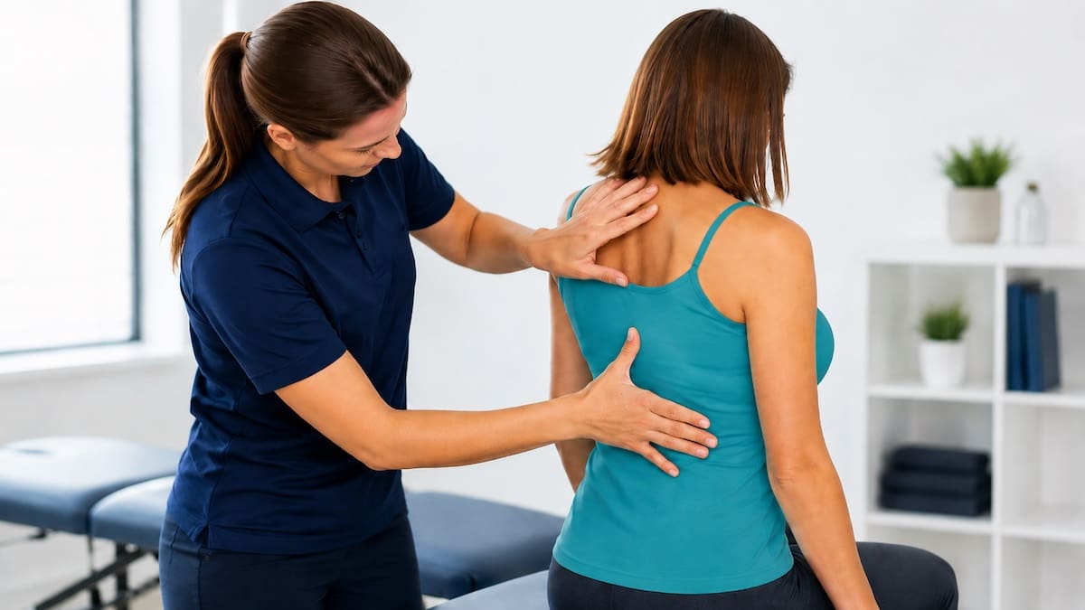musculoskeletal physiotherapy upper back and shoulder assessment in clinic