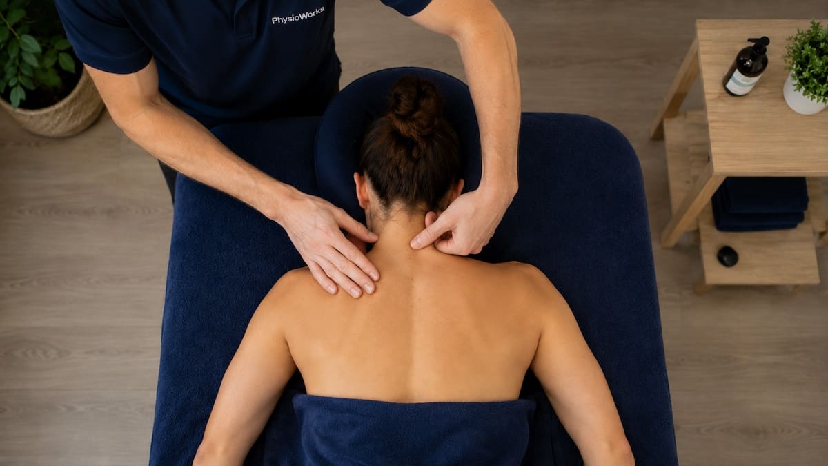 neck-massage-one-sided-cervical-muscle-treatment Neck massage finishing gentle upper neck and shoulder treatment