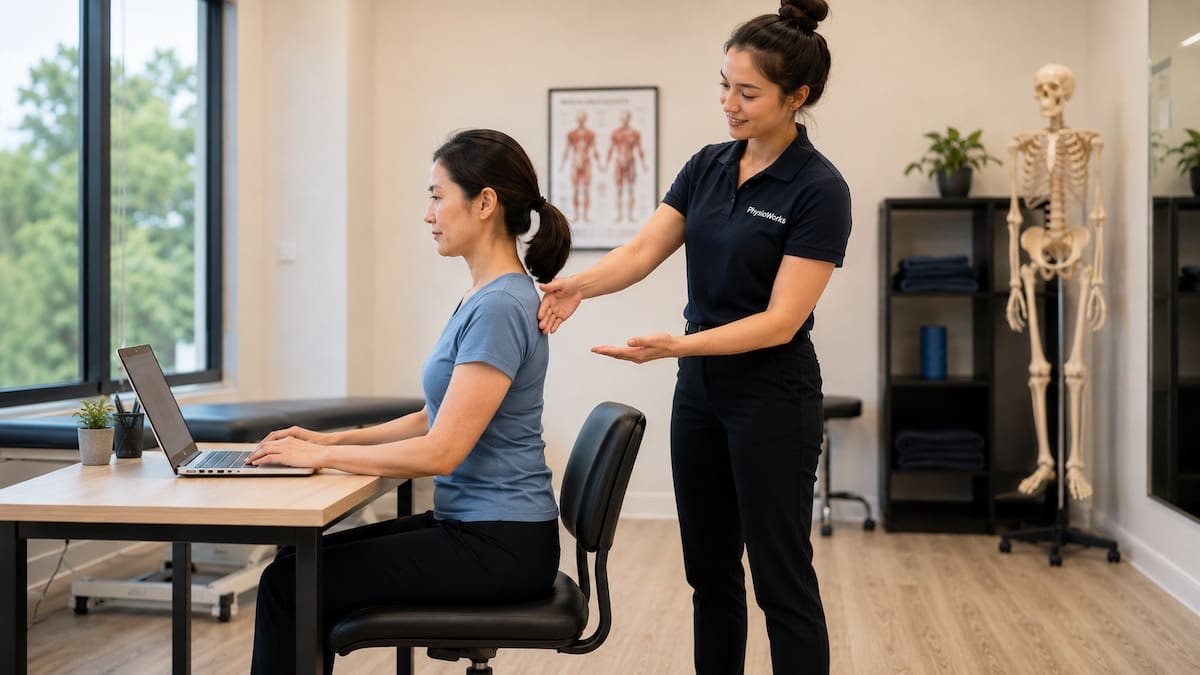 posture correction physiotherapy retraining thoracic spine and shoulder blade control
