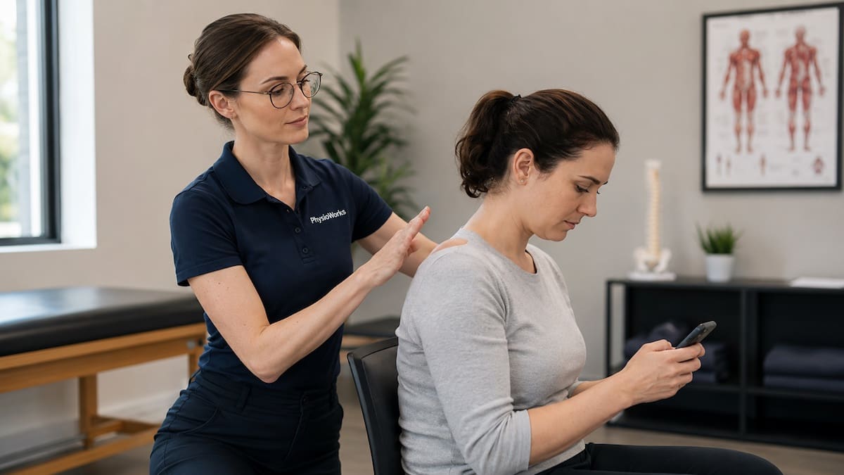 Physiotherapy assessment of neck posture during smartphone use