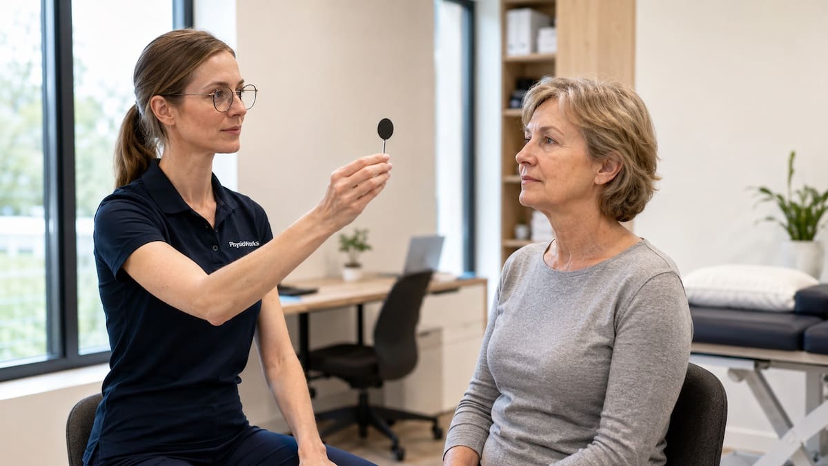 Vertigo treatment physiotherapy vestibular eye movement assessment