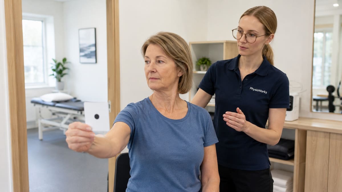 Vestibular rehabilitation gaze stabilisation exercise for dizziness treatment