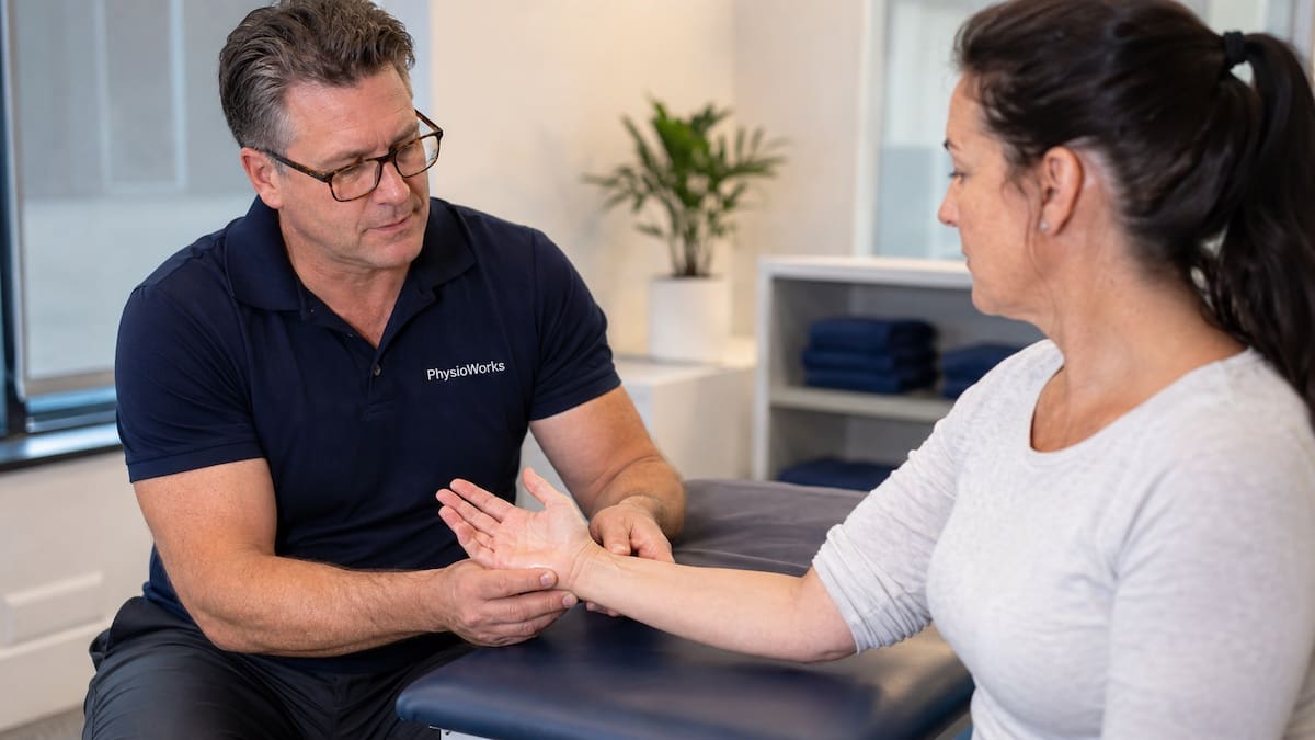 Carpal tunnel syndrome wrist assessment checking median nerve symptoms