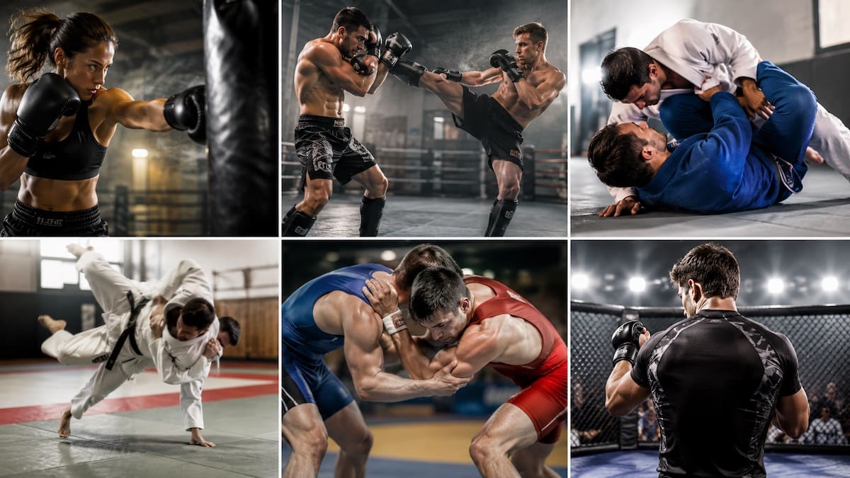 Martial arts injuries across striking, grappling, judo, wrestling and MMA training