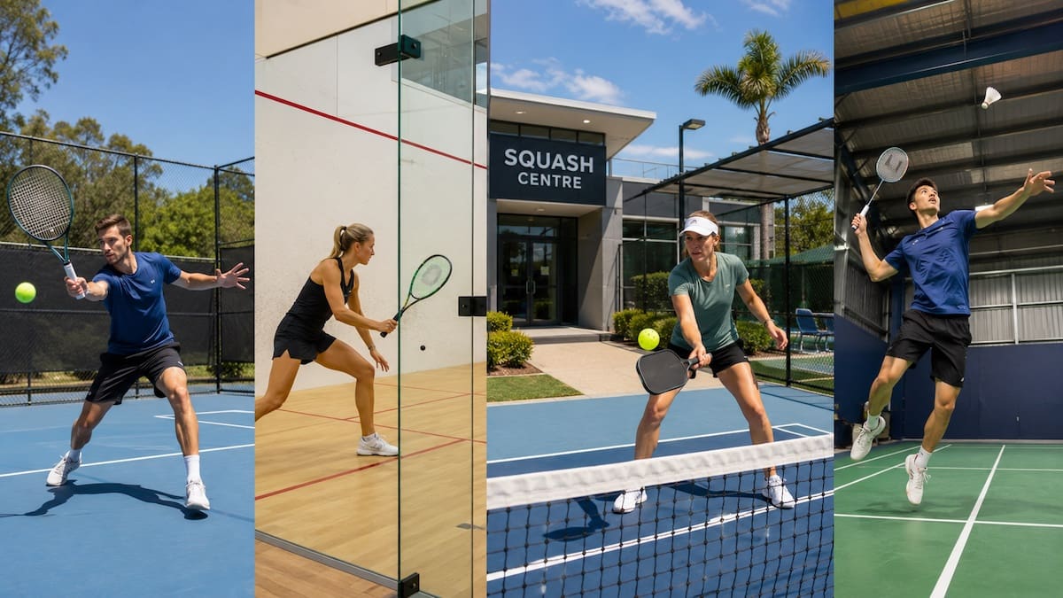 Athletes participating in tennis, squash, pickleball and badminton